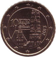 Монета 10 центов. 2013 год, Австрия. Монета 10 центов. 2013 год, Австрия.
