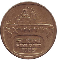 Монета 5 марок, 1985 год, Финляндия. Ледокол Урхо. Монета 5 марок, 1985 год, Финляндия. Ледокол Урхо.