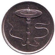 Монета 5 сен. 2011 год, Малайзия. UNC. Волчок. Монета 5 сен. 2011 год, Малайзия. UNC. Волчок.