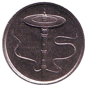 Монета 5 сен. 2011 год, Малайзия. UNC. Волчок.