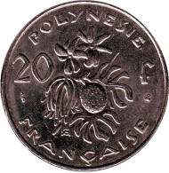 Монета 20 франков. 1996 год, Французская Полинезия. Плод хлебного дерева, стручки ванили. Монета 20 франков. 1996 год, Французская Полинезия. Плод хлебного дерева, стручки ванили.