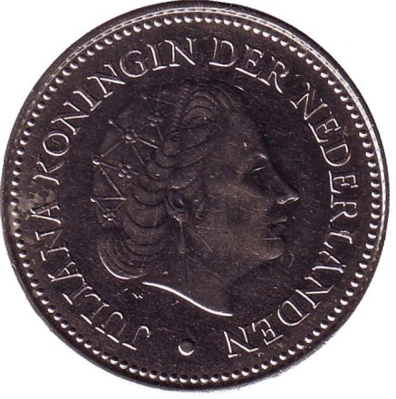 Монета 2,5 гульдена. 1978 год, Нидерландские Антильские острова. Монета 2,5 гульдена. 1978 год, Нидерландские Антильские острова.