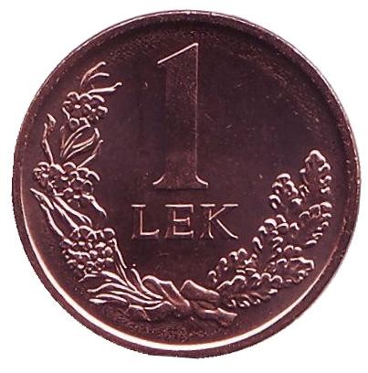 Монета 1 лек. 2013 год, Албания. Пеликан. Монета 1 лек. 2013 год, Албания. Пеликан.