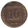 Монета 10 агор. 2006 год, Израиль. Менора (Семисвечник). Монета 10 агор. 2006 год, Израиль. Менора (Семисвечник).
