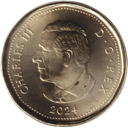 Монета 1 доллар. 2024 год, Канада. Карл III.