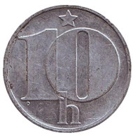 Монета 10 геллеров. 1984 год, Чехословакия. Монета 10 геллеров. 1984 год, Чехословакия.