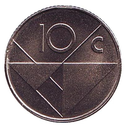 Монета 10 центов. 2000 год, Аруба. UNC.