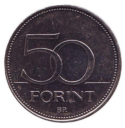 Монета 50 форинтов. 2019 год, Венгрия. Сокол. (Балобан). Монета 50 форинтов. 2019 год, Венгрия. Сокол. (Балобан).