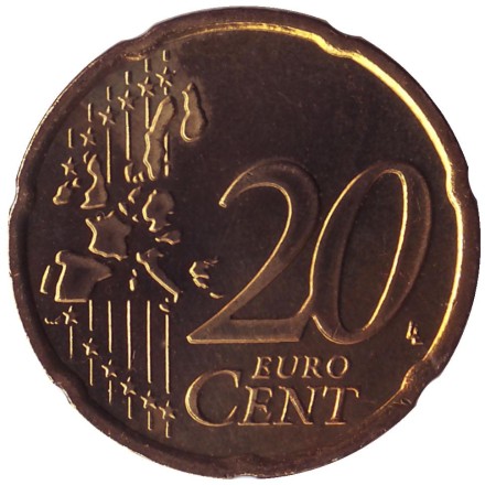 Монета 20 евроцентов. 2004 год, Ирландия. Монета 20 евроцентов. 2004 год, Ирландия.