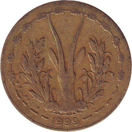 Монета 5 франков. 1999 год, Западные Африканские Штаты.