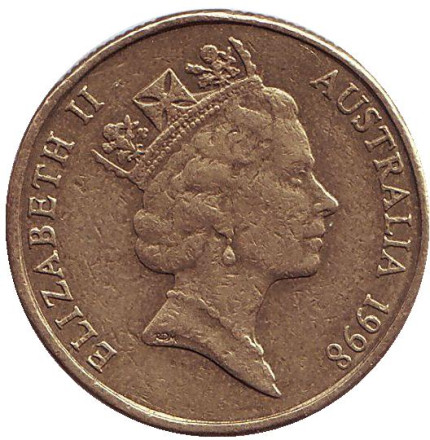 Монета 1 доллар. 1998 год, Австралия. Кенгуру. Монета 1 доллар. 1998 год, Австралия. Кенгуру.