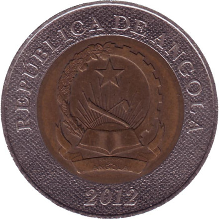 Монета 10 кванза. 2012 год, Ангола.
