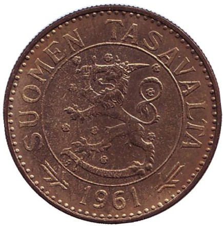 Монета 50 марок. 1961 год, Финляндия. aUNC. Монета 50 марок. 1961 год, Финляндия. aUNC.