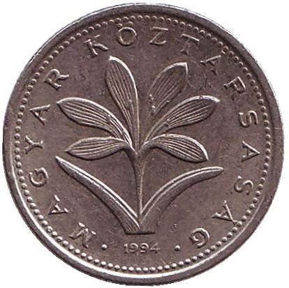 Монета 2 форинта. 1994 год, Венгрия. Монета 2 форинта. 1994 год, Венгрия.