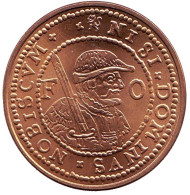 "Если Бог с нами". Сувенирный жетон, 1976 год, Нидерланды.