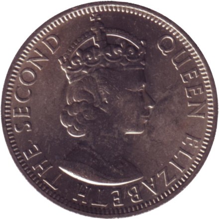 Монета 50 центов. 1980 год, Белиз. Монета 50 центов. 1980 год, Белиз.