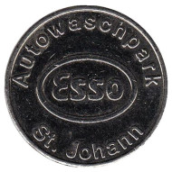 Esso. Autowaschpark. St. Johann. Жетон автомойки, Германия.