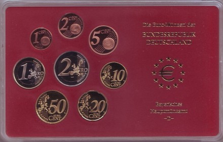 Годовой набор евро Германии 2003 года (D), 2003 год. Германия. (пруф) 