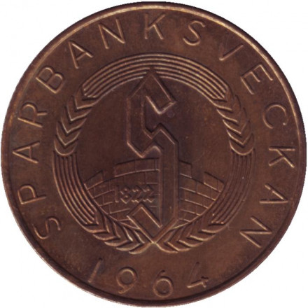 Ристо Рюти. Памятный жетон. 1964 год, Финляндия. Тип 2.