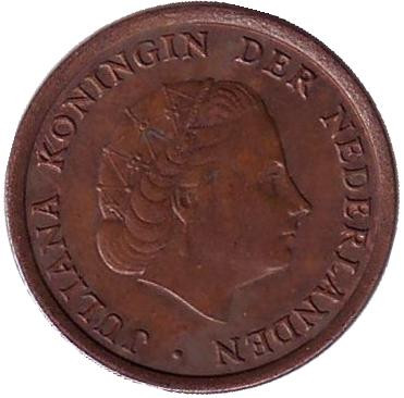 Монета 1 цент. 1976 год, Нидерланды. Монета 1 цент. 1976 год, Нидерланды.