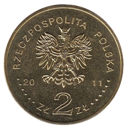 Монета 2 злотых, 2011 год, Польша. 300-летие Варшавского Паломничества к Ясной Горе.