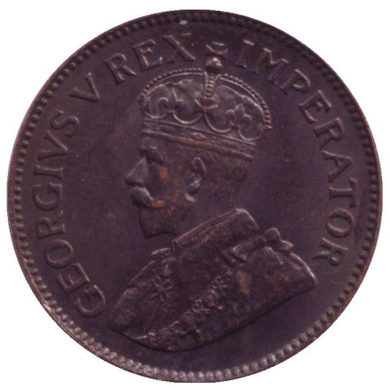 Монета 1/4 пенни (фартинг). 1935 год, ЮАР. aUNC. Птицы.