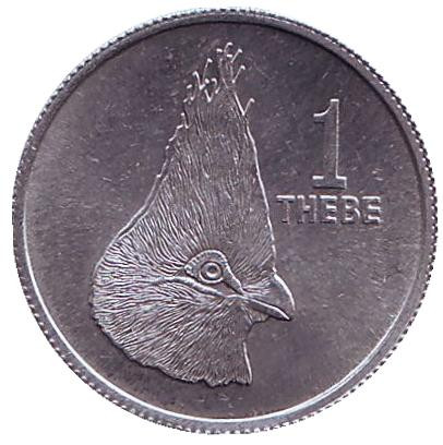 Монета 1 тхебе. 1976 год, Ботсвана. Турако.