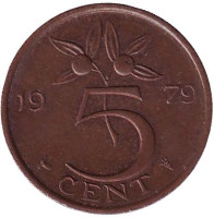 5 центов. 1979 год, Нидерланды.