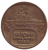 Монета 5 марок, 1989 год, Финляндия. Ледокол Урхо. Монета 5 марок, 1989 год, Финляндия. Ледокол Урхо.