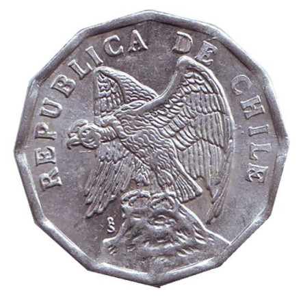 Монета 10 сентаво. 1978 год, Чили. Из обращения. Монета 10 сентаво. 1978 год, Чили. Из обращения.