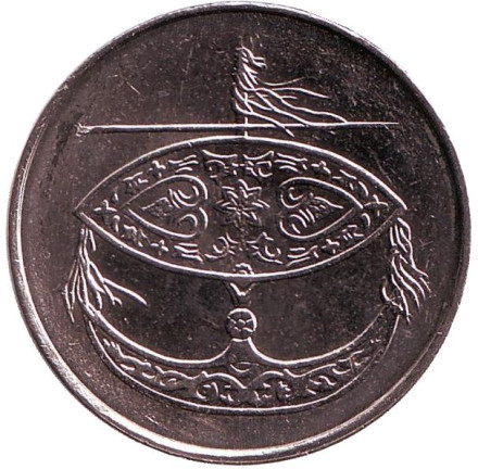 Монета 50 сен. 2011 год, Малайзия. UNC. Церемониальный воздушный змей.