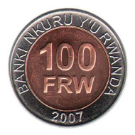 Монета 100 франков, 2007 год, Руанда. UNC. Монета 100 франков, 2007 год, Руанда. UNC.