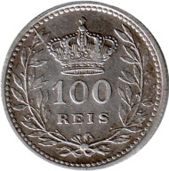 Монета 100 рейсов. 1910 год, Португалия. Монета 100 рейсов. 1910 год, Португалия.