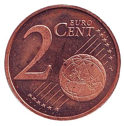 Монета 2 цента. 2000 год, Нидерланды. Монета 2 цента. 2000 год, Нидерланды.