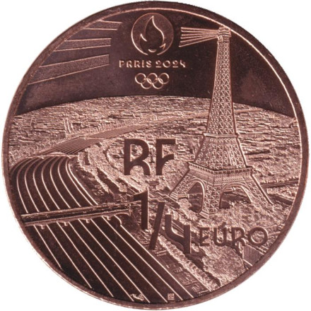 Монета 1/4 евро. 2024 год, Франция. XXXIII летние Олимпийские игры, Париж 2024. Гандбол. Монета 1/4 евро. 2024 год, Франция. XXXIII летние Олимпийские игры, Париж 2024. Гандбол.