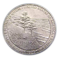 Монета 5 центов. 2005 год (P), США. UNC. Выход к океану. Монета 5 центов. 2005 год (P), США. UNC. Выход к океану.