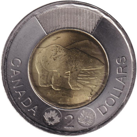 Монета 2 доллара. 2024 год, Канада. Карл III. Монета 2 доллара. 2024 год, Канада. Карл III.