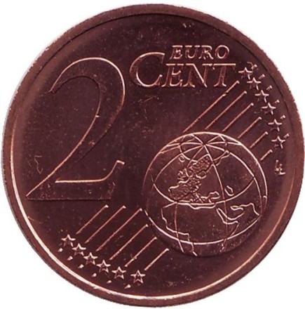 Монета 2 цента. 2000 год, Франция. Монета 2 цента. 2000 год, Франция.