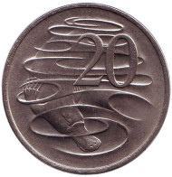 Монета 20 центов. 1980 год, Австралия. Утконос. Монета 20 центов. 1980 год, Австралия. Утконос.