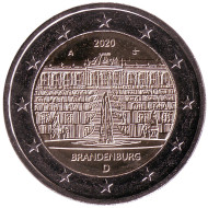 Монета 2 евро. 2020 год, Германия. Бранденбург. Монета 2 евро. 2020 год, Германия. Бранденбург.