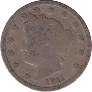 Монета 5 центов. 1911 год, США. Монета 5 центов. 1911 год, США.