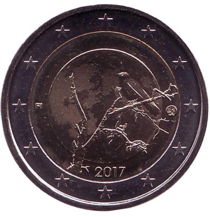 Монета 2 евро. 2017 год, Финляндия. Природа Финляндии.