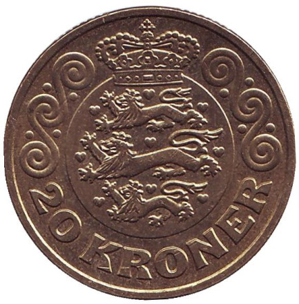 Монета 20 крон. 2015 год, Дания.