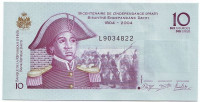 200-летие независимости Гаити. Банкнота 10 гурдов. 2012 год, Гаити.