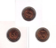 Набор из 3-х монет номиналом 10 рублей серии "Красная книга". 1992 год, Россия.