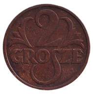 Монета 2 гроша. 1931 год, Польша. Монета 2 гроша. 1931 год, Польша.