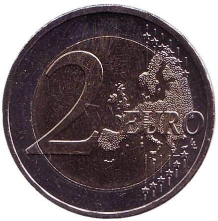 Монета 2 евро. 2013 год, Греция. 2400 лет со дня основания Академии Платона.