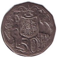 Монета 50 центов. 1984 год, Австралия. Монета 50 центов. 1984 год, Австралия.