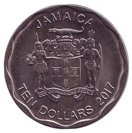 Монета 10 долларов. 2017 год, Ямайка. Джордж Гордон - национальный герой.