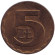 Монета 5 злотых. 1977 год, Польша.
